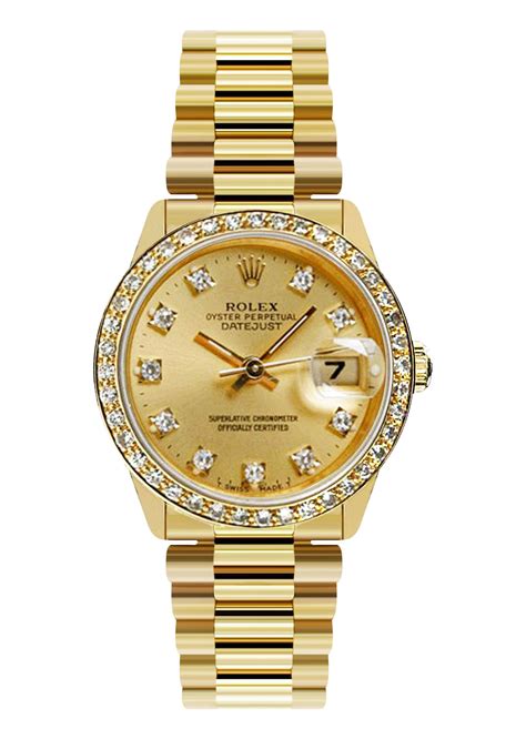 rolex datejust   women yellow gold  mm frostnyc