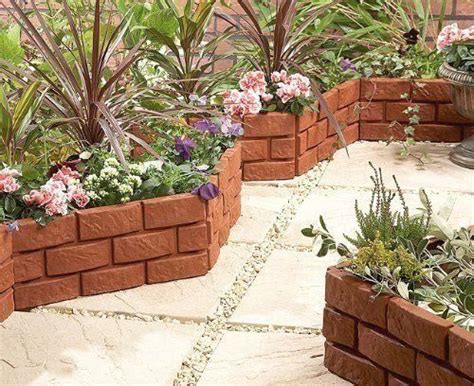 instant brick effect garden border  lawn edging  brick design