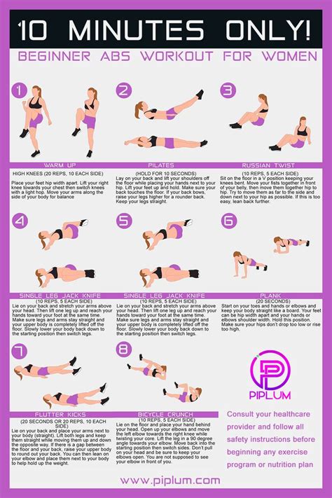 Discover This 10 Minutes Only Beginner Abs Workout For Women Poster
