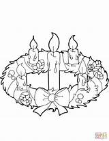 Advent Wreath Coloring Candles Pages Silhouettes Drawing sketch template
