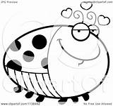 Amorous Ladybug Chubby Outlined Clipart Cartoon Cory Thoman Coloring Vector 2021 sketch template