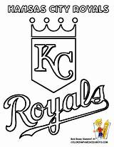 Coloring Pages Kansas Logo Royals Mlb Baseball Chiefs City Mets League Kc Tampa Bay Mariners Printable Major Drawing Dodgers La sketch template