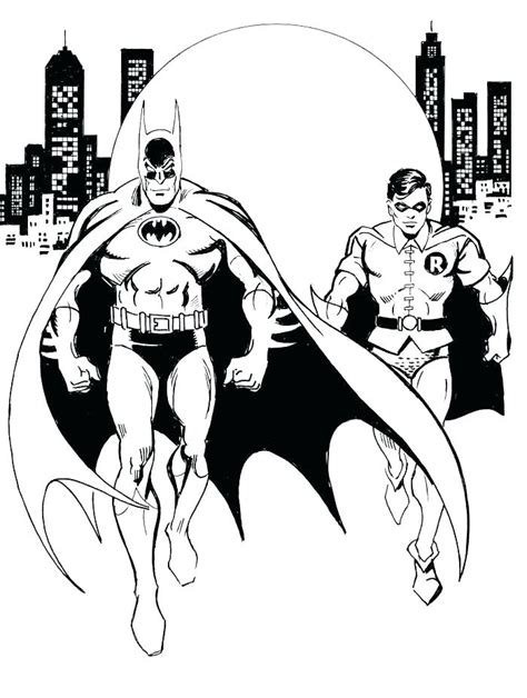 batman  robin coloring pages  getcoloringscom  printable
