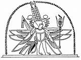 Horus Egypte Egipto Egitto Deity Antico Colorear Coloriages Cornes Adulti Muni Dieu Ailes Egyptien Adulte Adultes Designlooter Tierra Relajante Horns sketch template