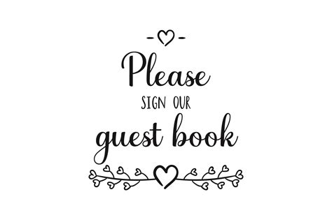 sign  guest book hearts svg cut file  creative fabrica