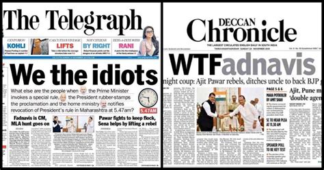 maharashtra early morning drama spawns inspired newspaper headlines