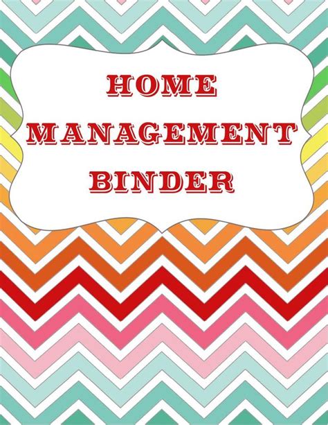 home management binder  printables  printable templates