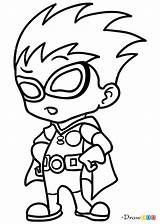 Superheroes Chibi Superhero Robin Drawing Draw Outline Webmaster Clipartmag автором обновлено July sketch template