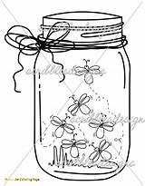 Jar Mason Firefly Coloring Bug Drawing Lightning Template Printable Jars Clip Pages Fireflies Ball Getdrawings Cookie Color Getcolorings Adult Choose sketch template