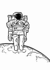 Coloring Astronaut Pages Printable sketch template