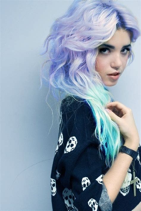 fuck yeah fantasy hair pastel lavender and aqua dip dye