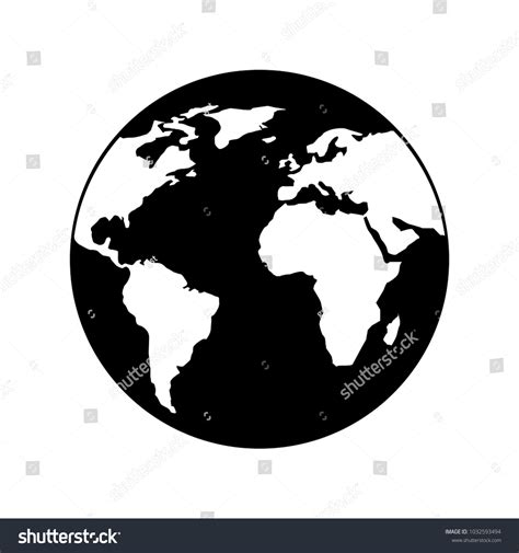 globe world earth planet map icon stock vector royalty