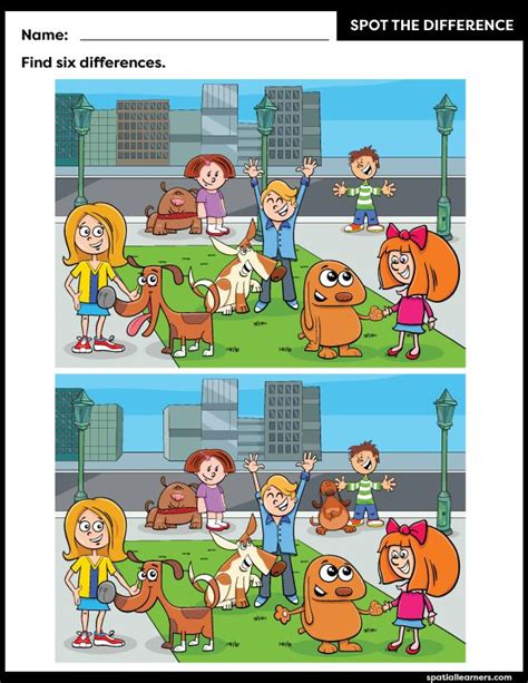 spot  difference  kids printable