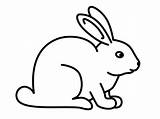 Rabbit Outline Drawing Printable Coloring Easter Kids Pages Getdrawings sketch template