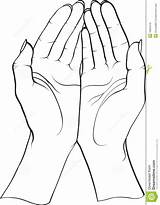 Hands Drawing Cupped Two Open Draw Hand Reference Shaking Together Praying Drawings Search Yahoo Easy Illustration Line Template Stock Sketch sketch template