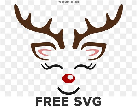 reindeer face svg cut files  cricut silhouette