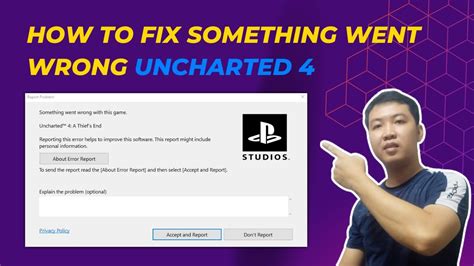 How To Fix Something Went Wrong In Game Uncharted 4 Youtube
