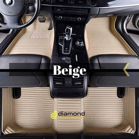 diamond car mats beige stripe luxury car mats set premium car floor mats