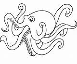 Pieuvre Octopus sketch template