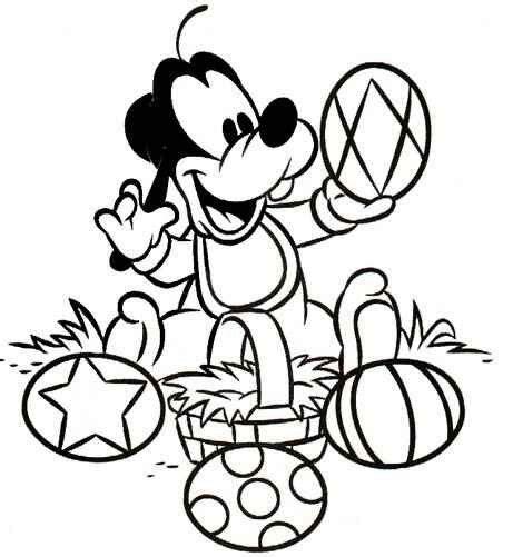 cartoon design baby goofy coloring pages