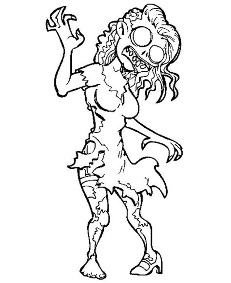 printable cartoon zombie coloring pages hallehalimah