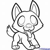 German Shepherd Puppy Drawing Coloring Draw Pages Dog Cute Easy Husky Anime Rottweiler Cartoon Drawings Step Head Puppies Outline Dragoart sketch template