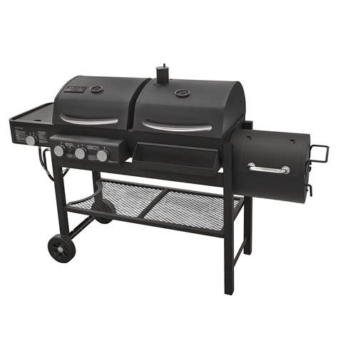smoke hollow tcsb gas charcoal smoker combination grill  side burner buy