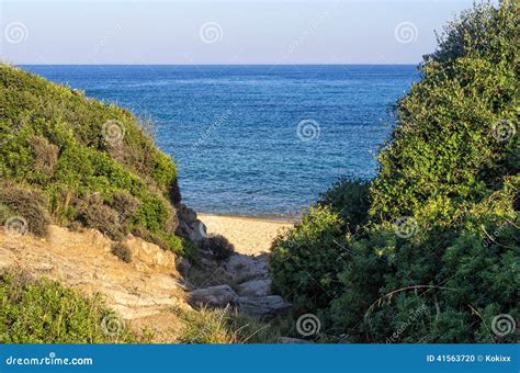 small secluded beach  sithonia chalkidiki greece stock photo image  landscape europe
