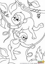 Monkey Coloring Pages Colouring Pop Card Cute Template Monkeys Year Print Chinese Printable Templates Printables Kids Simple Too Read Swing sketch template