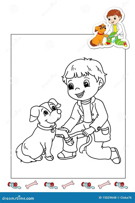 coloring book   works  veterinarian royalty  stock