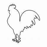Printable Rooster Chicken Stencil Stencils Patterns Printablee sketch template