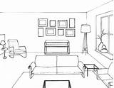 Woonkamer Schets Kleurplaat Huiskamer Perspectief Tekenen Deel Tottenham Downloaden sketch template