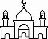 Mosque Coloring Pages Template sketch template