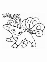 Pages Coloring Vulpix Recommended sketch template