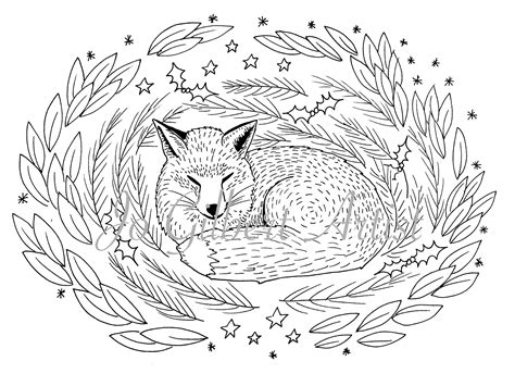 cute fox  wings coloring pages