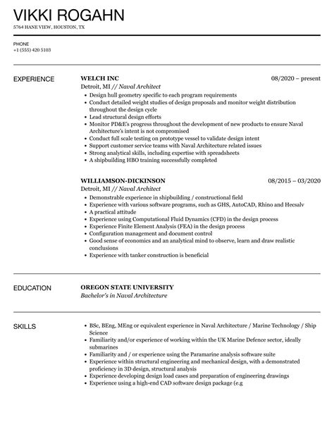 cover letter  naval architect