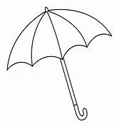 Umbrella Kids Clipart Outline Coloring Big Library sketch template