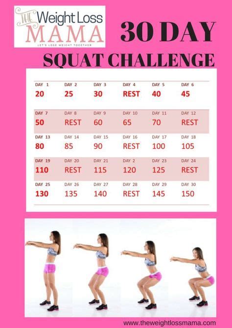 the best 30 day squats challenge with a free printable lose weight
