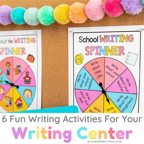 fun writing activities     writing center proud   primary