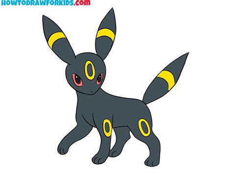 draw umbreon easy drawing tutorial  kids