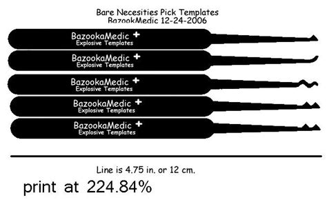 rake lock pick templates lock pick templates printable lock picks