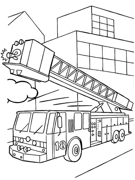 fire ladder unit coloring page funny coloring pages