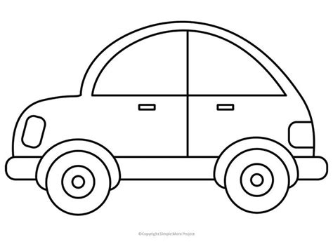 printable car template cars coloring pages simple car drawing