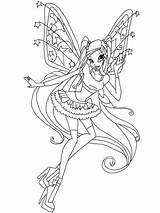 Winx Stella Coloring Pages Club Girls Recommended sketch template
