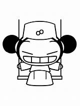 Pucca Coloring Pages Dinokids Animated Coloringdolls Close sketch template