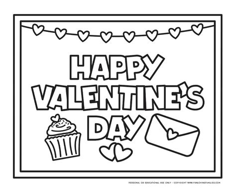 happy valentines day coloring page heart valentine  day coloring