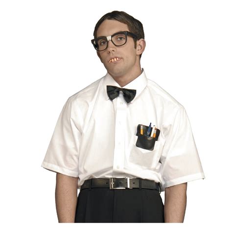 instant nerd geek costume kit pocket protector glasses bow tie ebay