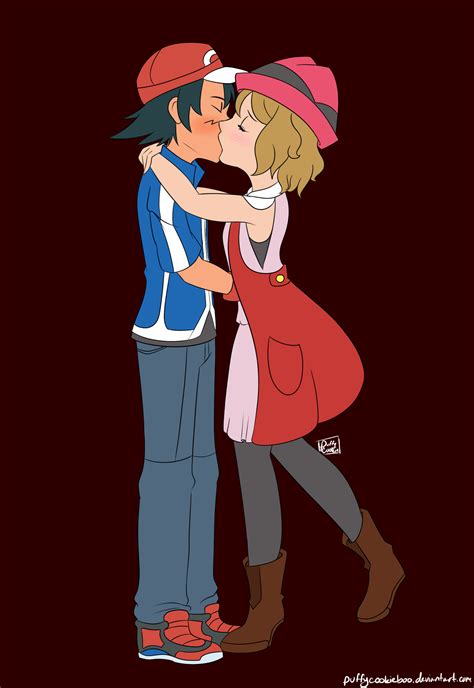 Commission Ash X Serena By Puffycookie On Deviantart
