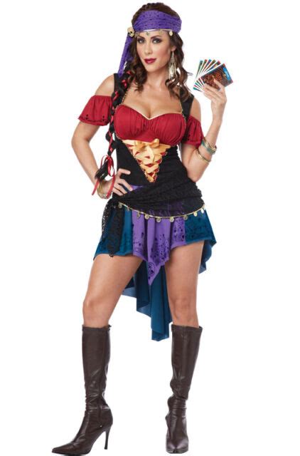 exotic gypsy tarot card fortune teller adult costume