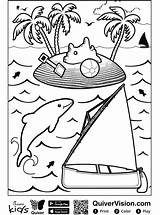 Quiver Coloring Sailboat Pages Fun Kids sketch template